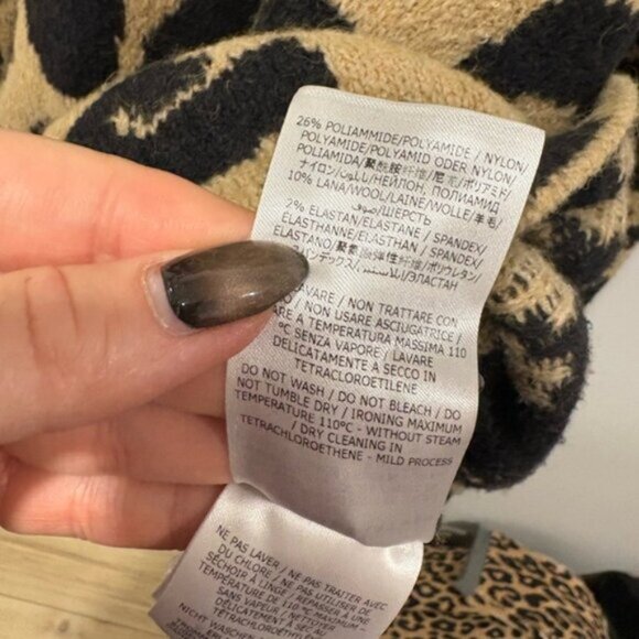 Stella McCartney Leopard Print Leo Instarsia Knit Alpaca Blend Sweater - Picture 10 of 11